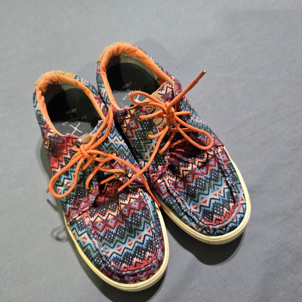 Twisted X Women's Hooey Loper Aztec Print shoes Moccasins Size 6
